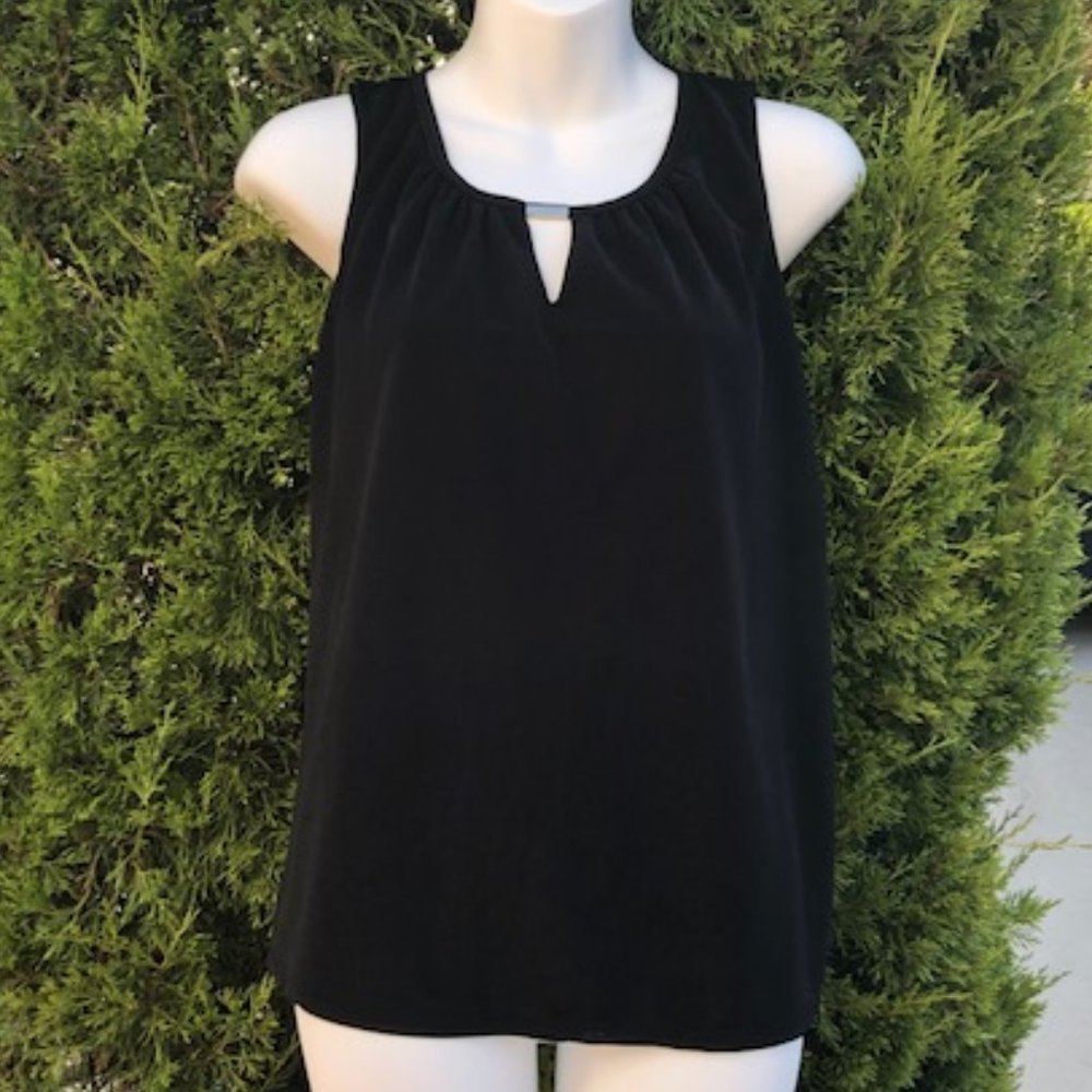 Dana Buchman Sleeveless Top Blouse Black